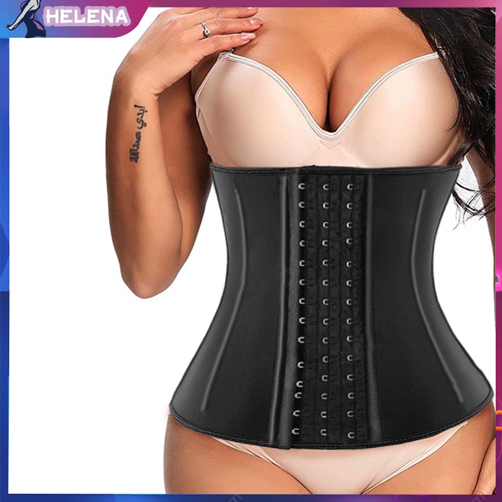 Corset Waist Trainer 9 Boned 3 Row Latex Corset Waist Trimmer Body