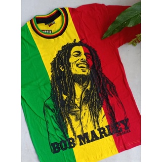 เสื้อยืด พิมพ์ลาย Rasta Bob Marley ของแท้ mkh
