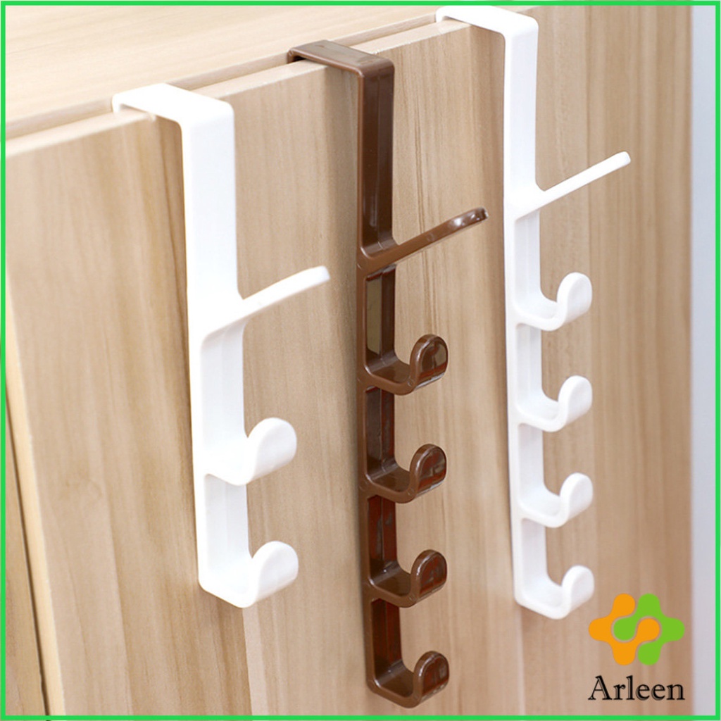 arleen-ที่แขวนประตู-ตะขอแขวนประตู-5-ขอ-ที่แขวนของเกี่ยวประตู-ส่งคละสี-back-door-multipurpose-hanger