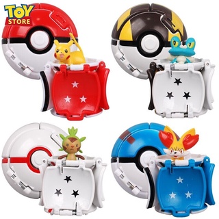 Original Pokémon Pokemon Ball อะนิเมะ Action Figure Pikachu Charm Flying Squirrel เกม Go ของเล่นเด็กวันเกิด Gift