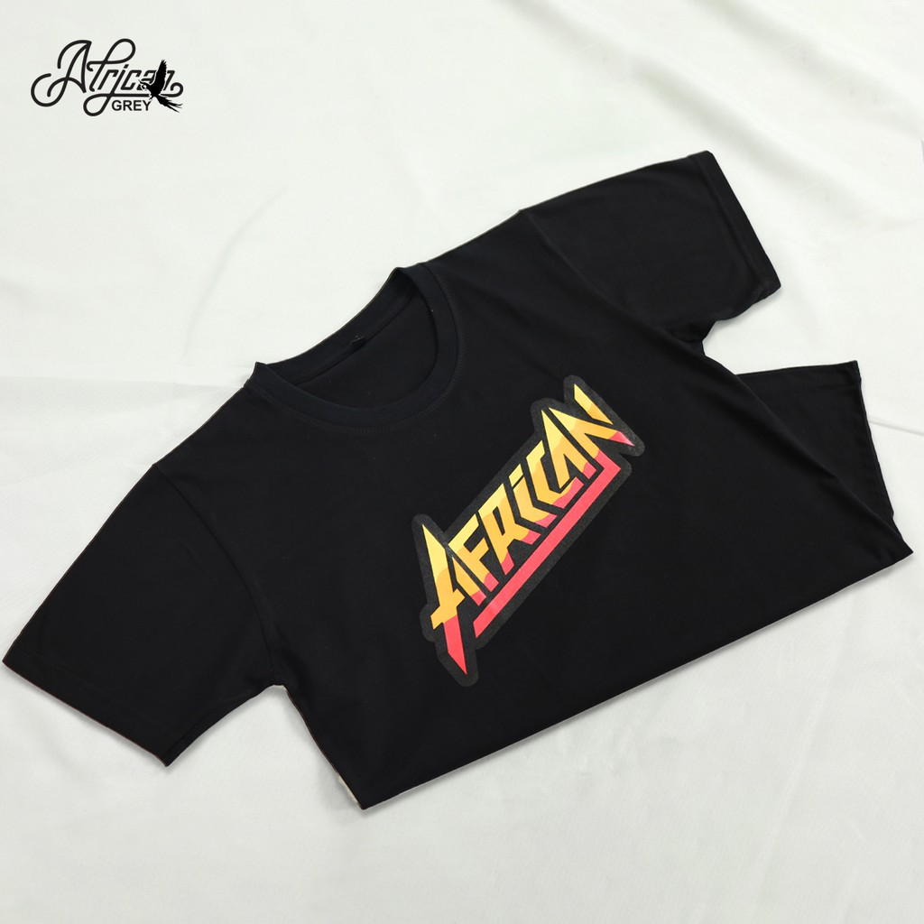 เสื้อยืด-african-grey-รุ่น-af3-แขนสั้นสีดำ