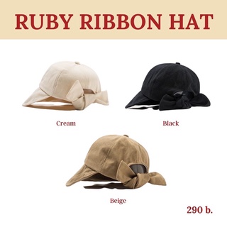💓พร้อมส่ง💓Ruby Ribbon Hat