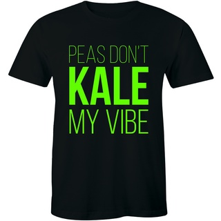 Top Sale Mens Short Sleeve Peas DonT Kale My Vibes Shirt Vegan Vegetarian Health T-Shirt Summer Casual Loose Tee for D