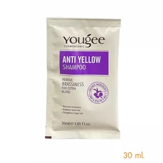 Yougee Anti Yellow Shampoo ยูจี แอนตี้ เยลลโล่ แชมพู (แชมพูม่วงล้างไรเหลือง) แบบซอง 30 มล. 2101