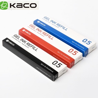 สินค้า Kaco ปากกาหมึกซึม 0.5 มม. ทนทาน สีน้ําเงิน ดํา แดง หลากสี สําหรับปากกา Xiaomi 10 ชิ้น