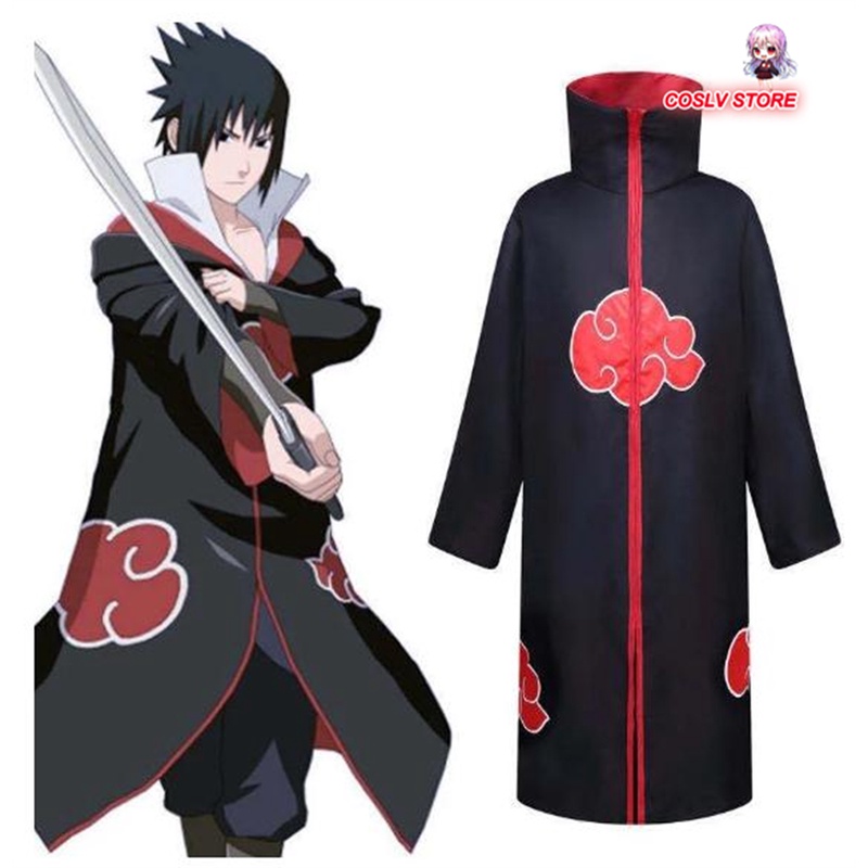 พร้อมส่ง-เสื้อคลุมคอสเพลย์-อนิเมะ-narut-akatsuki-hatake-kakashi-มีซิป-สีดํา-สําหรับปาร์ตี้ฮาโลวีน