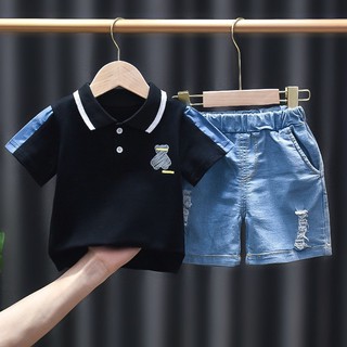 ภาพขนาดย่อของภาพหน้าปกสินค้าชุดเชทเด็ก เสื้อคอปก+กางเกง มาใหม่ รุ่น YFBQC จากร้าน nanashop520 บน Shopee