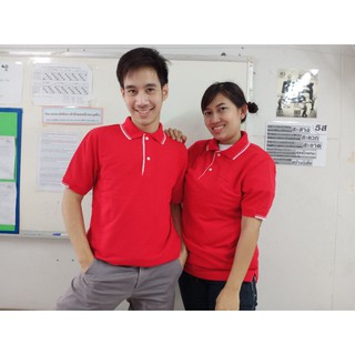 เสื้อโปโลสีแดง POLO เสื้อโปโลคอปก เสื้อโปโล J&T เสื้อโปโลทำงาน