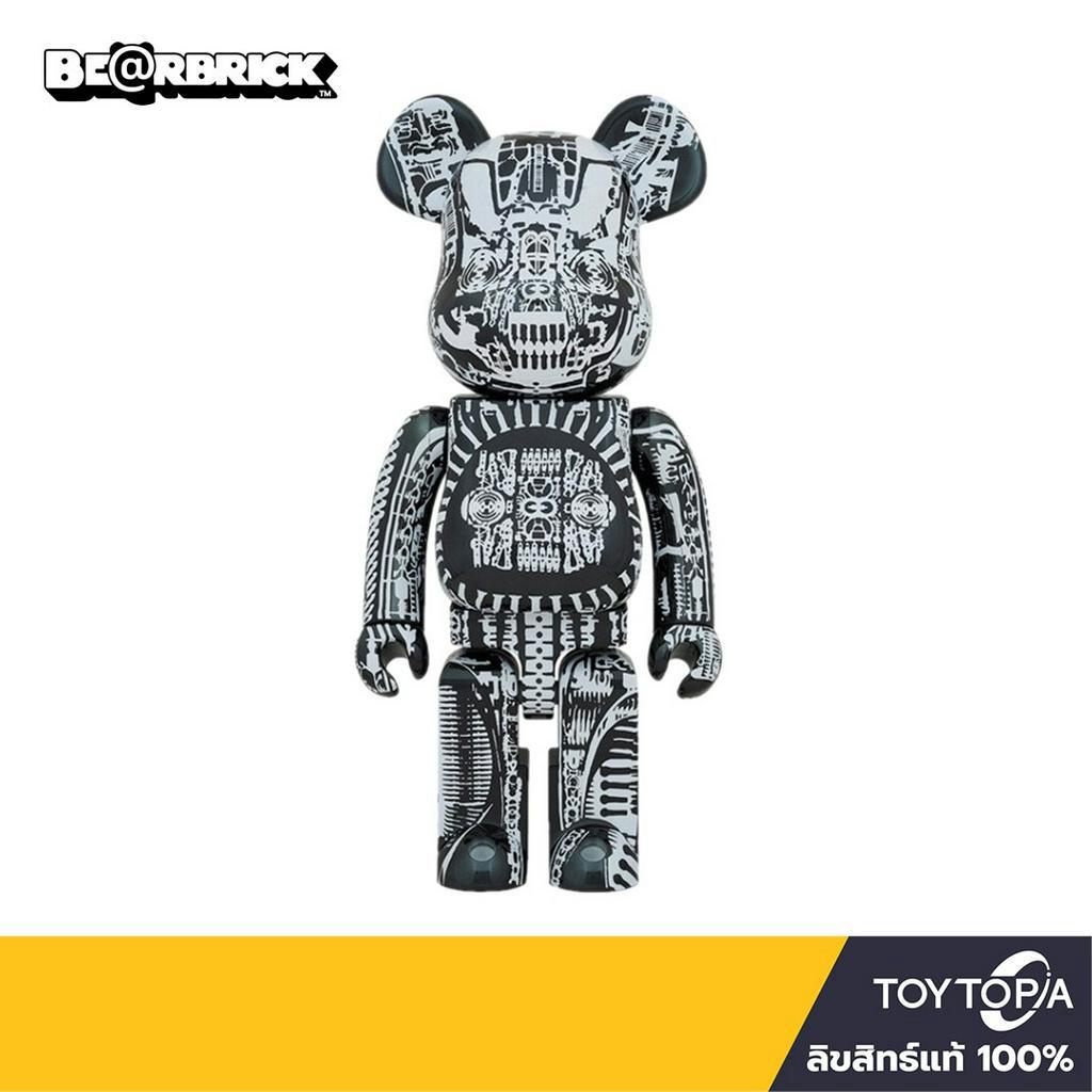 400 100 Bearbrick Set H R Giger White Chrome main image 0