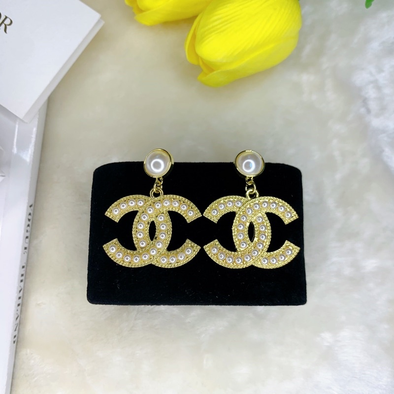 ต่างหูแฟชั่นแบรนด์-chanel-พร้อมส่ง