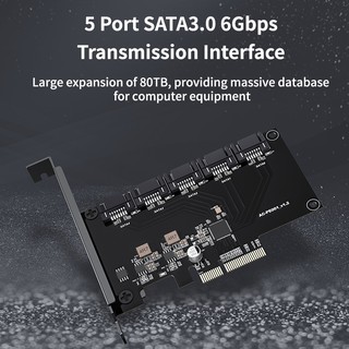 ภาพขนาดย่อของภาพหน้าปกสินค้าACASIS การ์ดต่อขยาย PCIe SATA เป็น 5 พอร์ต 6 Gbps SATA 3.0 PCIe RAID อ่อน ใช้เป็นดิสก์บูตระบบได้ รองรับฮาร์ดดิสก์ SSD/HDD ชิป JMB585 จากร้าน acasisofficialshop.th บน Shopee ภาพที่ 2