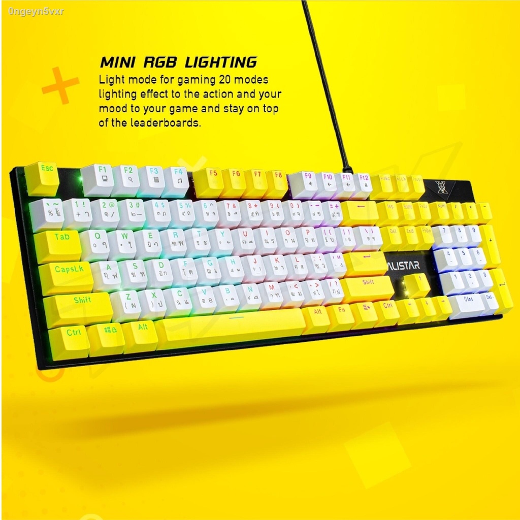 nubwo-alistar-x33-คีย์บอร์ดเกมมิ่ง-คีย์บอร์ดgaming-keyboard-mechanical-switch-มาพร้อมกับ-5-สี-jdy8899