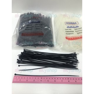 สายรัดเคเบิ้ลไทร์ Cable tie YDS-250M 4X250mm (สีขาว) 450 PCS *ยาว9.5นิ้ว*