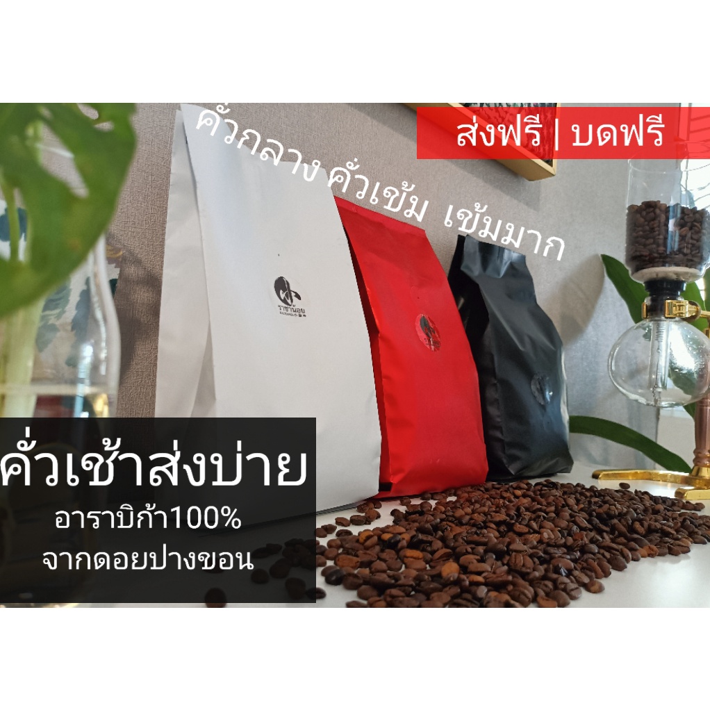 โรงคั่วเมล็ดกาแฟ-อาราบิก้า100-ส่งฟรี-l-บดฟรี