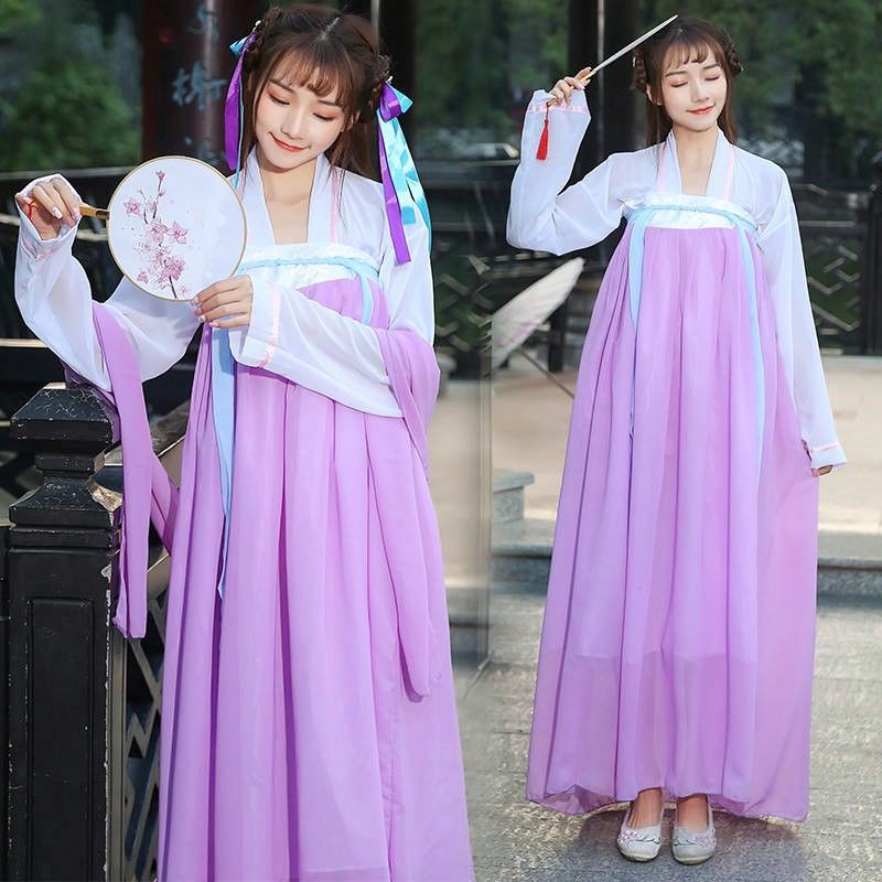 hot-sale-hanfu-นักเรียนหญิงเต็มหน้าอกกระโปรงเครื่องแต่งกายสไตล์จีนกระโปรงนางฟ้ายาว-xiahan-องค์ประกอบบริการคลาสกระโปรง