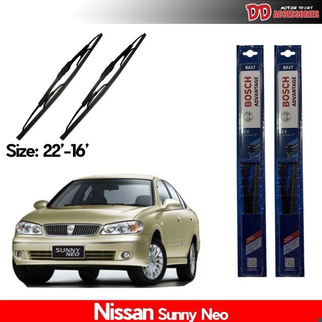 ใบปัดน้ำฝน-ที่ปัดน้ำฝน-ใบปัด-bosch-nissan-sunny-neo-ของแท้-100