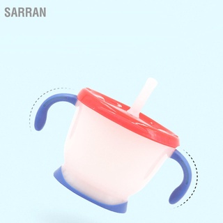 Sarran แก้วน้ําพลาสติก Pp พร้อมหลอดดูด ด้ามจับคู่ สําหรับเด็กวัยหัดเดิน