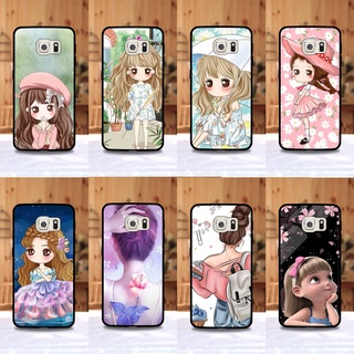 เคส Samsung S6 edge ลายการ์ตูนผู้หญิง ขอบนิ่มหลังแข็ง เคสมือถือ เคสโทรศัพท์ Case เคส TPU ขอบนิ่มหลังแข็งไม่ขูดตัวเครื่อง