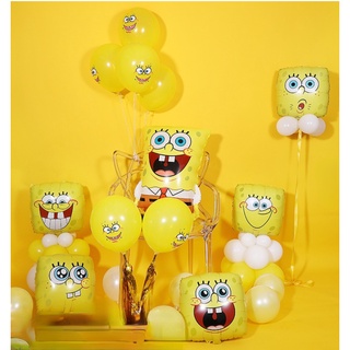 ลูกโป่งฟอยล์ รูปการ์ตูน SpongeBob เหมาะกับของขวัญวันเกิด งานแต่งงาน สําหรับตกแต่งห้องนอนเด็ก