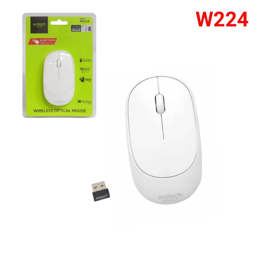 anitech-wireless-optical-mouse-เมาส์ไร้สาย-w224-สินค้ารับประกัน-2-ปี