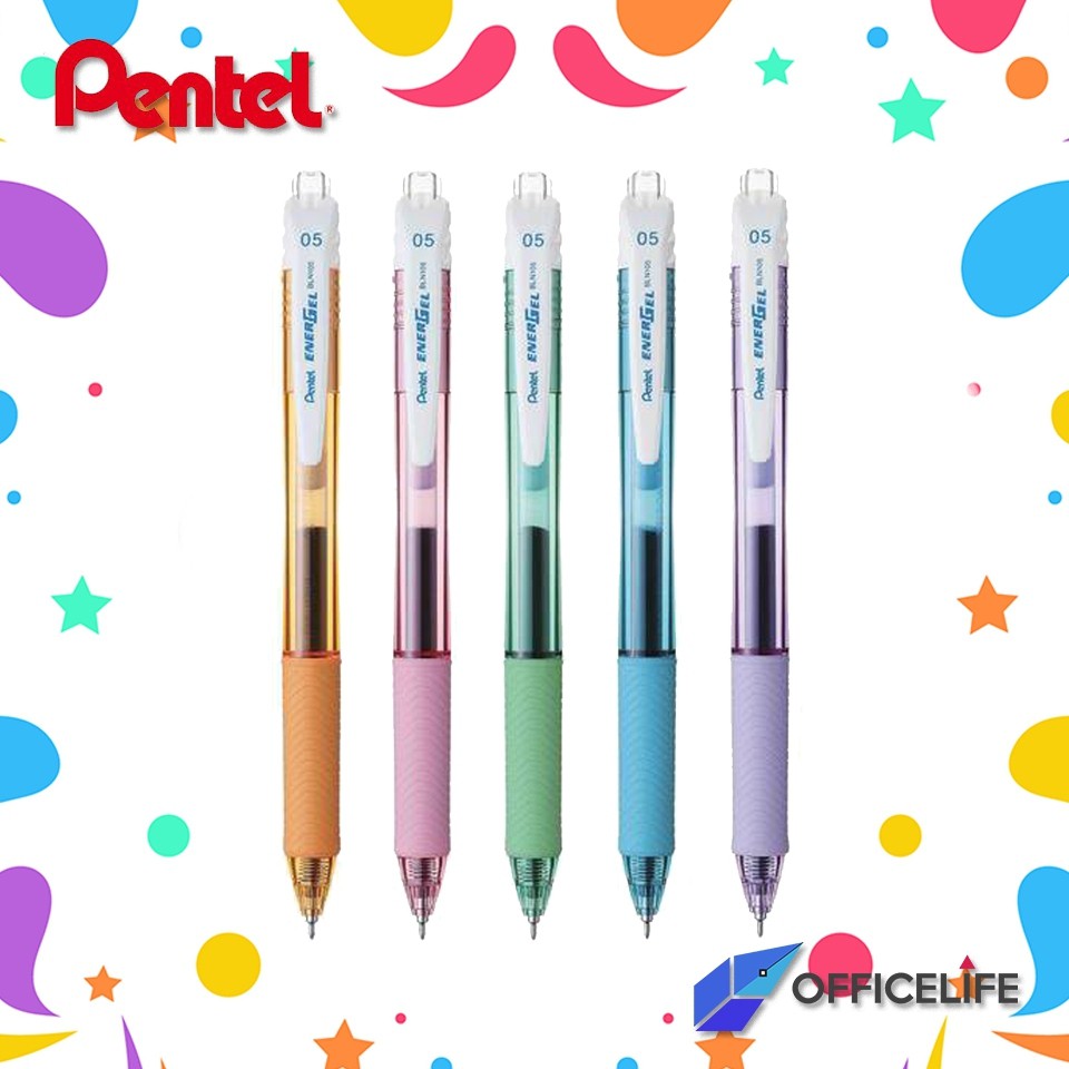 ภาพสินค้า(1 ด้าม)ปากกา Pentel Energel BLN105 สีด้ามพาสเทล หมึกน้ำเงิน ขนาด0.5มม 1 ด้าม จากร้าน officelife บน Shopee ภาพที่ 1