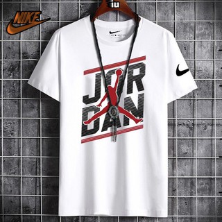 เสื้อ Nike Air Jordan Tshitt สําหรับผู้ชายย้อมเสื้อกลมสั้นแขนเทียมปลาค็อด WT2j 4N[