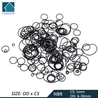[พร้อมส่ง] แหวนยางไนไตร NBR OD 5 มม.-35 มม. CS 1 มม. สีดํา 50 ชิ้น