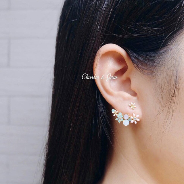 pastel-flowers-earjacket-earrings