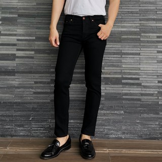 สินค้า GZ Jeans กางเกงยีนส์ชายขาเดฟสีดำผ้ายืดเอวเล็กเอวใหญ่ (Size 27-44)