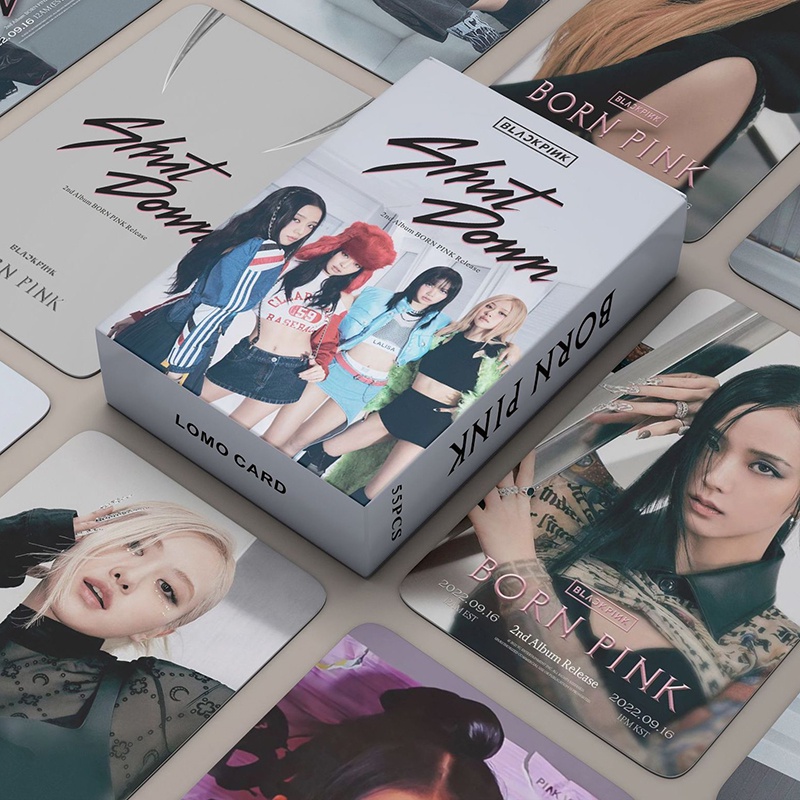 UENXRXE Black Pink, Blackpink Album, 55 Pezzi Black-Pink Lomo