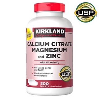 ภาพขนาดย่อของภาพหน้าปกสินค้าKirkland Calcium Citrate Magnesium and Zinc with Vitamin D3 500 เม็ด จากร้าน ttpreus บน Shopee