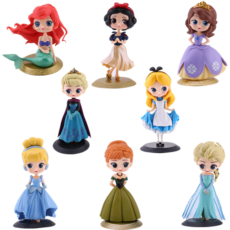 elsa-anna-snow-white-belle-ตุ๊กตาเจ้าหญิง-สําหรับตกแต่งเค้ก