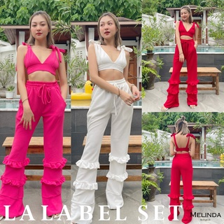 อ่านก่อนสั่งนะคะขายโล๊ะ 159บาท Melinda Lalabel Pants กางเกงวอร์มขาม้าระบาย+(แถม)บราผูกไหล่