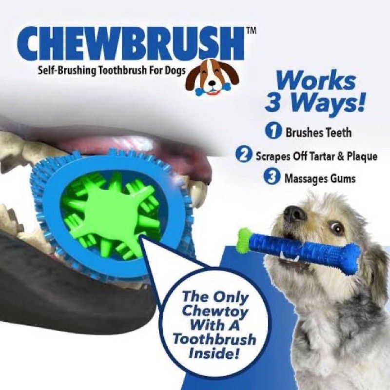 ภาพหน้าปกสินค้ายางกัดแปรงฟันสุนัข แปรงสีฟันสุนัข และช่วยนวดเหงือกเพิ่มการไหลเวียนของเหงือก จากร้าน akikopacific บน Shopee