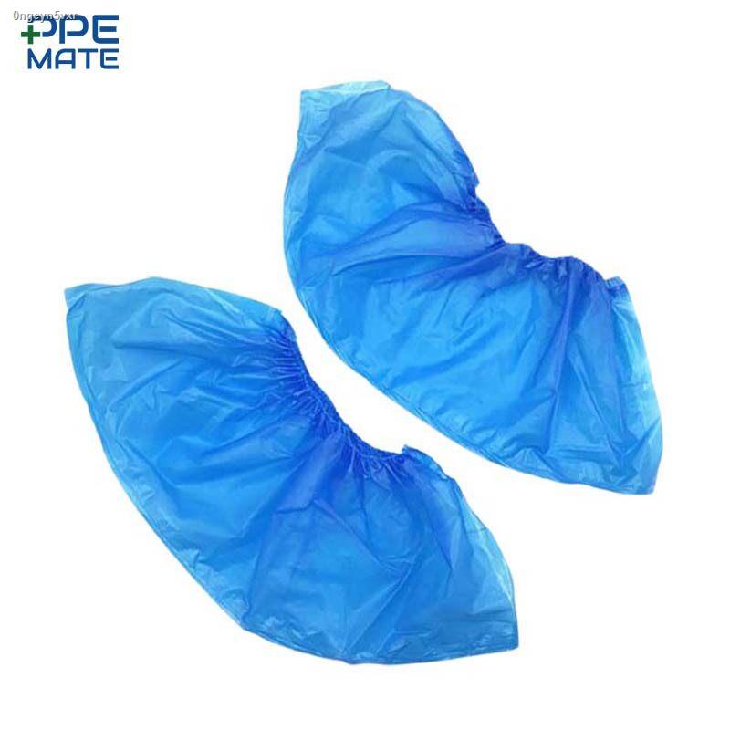 ppemate-cpe-shoe-cover-ถุงคลุมเท้าพลาสติก-กันฝุ่น-กันน้ำ-50-คู่