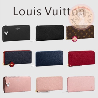 Shopee ราคาต่ำสุด 🔥ของแท้ 100% 🎁Louis Vuitton Brand New CLéMENCE Wallet