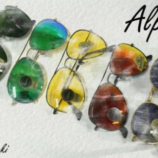 Alpino 3025 แว่นตากันแดด เลนส์กระจก หลากสี แว่นกันแดด sungkassses