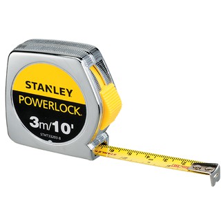 STANLEY 33-231-21-109 ตลับเมตรชุบโครเมี่ยม 3 ม. Powerlock Tape Rule