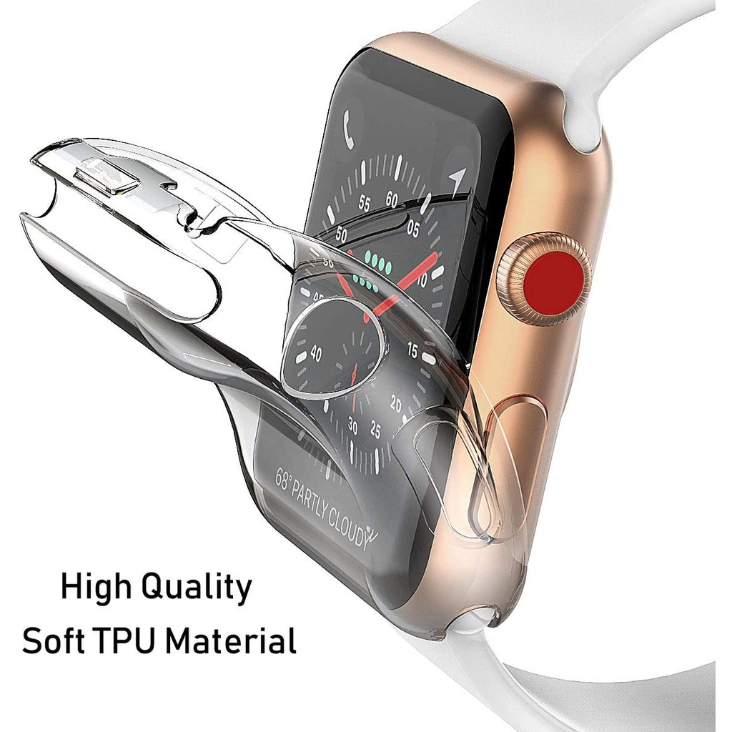 ภาพหน้าปกสินค้าเคสนาฬิกาข้อมือ TPU แบบนิ่ม ป้องกันหน้าจอ ขนาด 41 มม. 45 มม. 38 มม. 40 มม. 42 มม. 44 มม. สําหรับ Apple Watch
