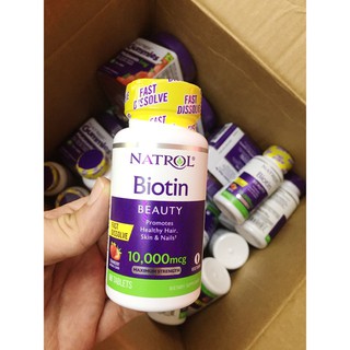 ภาพขนาดย่อของภาพหน้าปกสินค้า**อายุยาว** Biotin 10,000mcg (Natrol) พร้อมส่ง บำรุงผมและเล็บ มี 2 ขนาด จากร้าน nutrutlee บน Shopee ภาพที่ 2