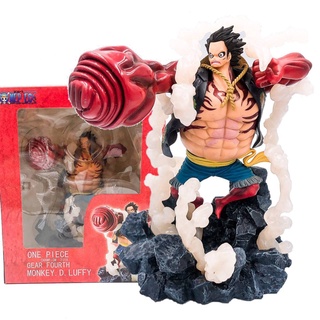 SS Toys โมเดล วันพีช ลูฟี่ เกียร์4 หมัดยักษ์ สีแดง Luffy Gear4 มีกล่อง สูง20ซม.(งานจีน)