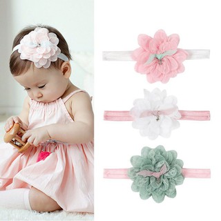 สินค้า 【ซื้อหนึ่งแถมหนึ่ง】Kid Girl Baby Toddler Infant Flower Headband Hair Bow Band