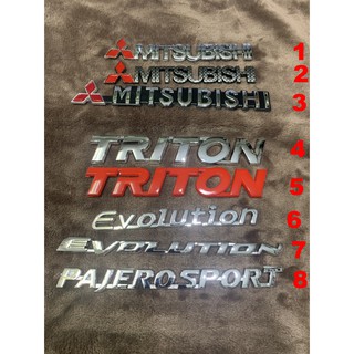 MITSUBISHI อักษร LOGO ตรา สัญลักษณ์ เก๋ง กระบะ ECAR TRITON LANCER PAJERO SPORT EVOLUTION มิตซูบิชิ กาว2หน้า