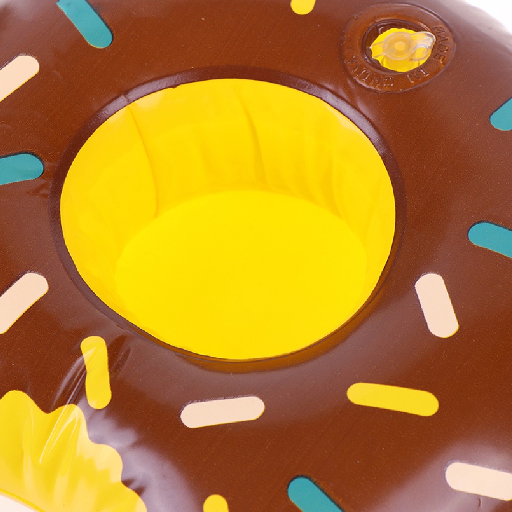 flaot-me-summer-ที่วางแก้วเป่าลม-โดนัท-สีน้ำตาล-inflatable-brown-donut-cup-holder