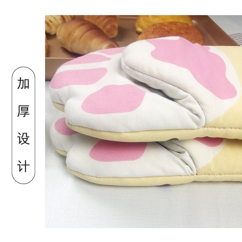 ถุงมือจับของร้อน-น้องแมว-กันร้อน-อุปกรณ์ในครัว