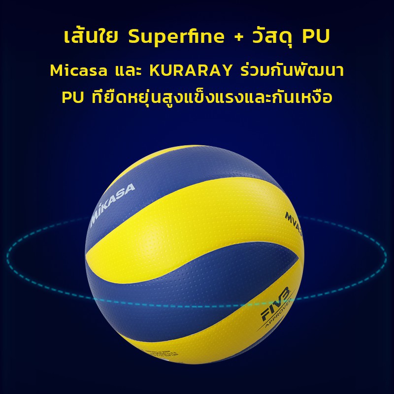 ภาพสินค้าลูกวอลเลย์บอล FIVB Official Original Mikasa MVA300 วอลเลย์บอล หนัง PU ไซซ์ 5 จากร้าน superzee42 บน Shopee ภาพที่ 5