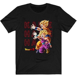 เสื้อผ้าผชเสื้อยืดคอกลม ผ้าฝ้าย พิมพ์ลายกราฟฟิคอนิเมะ goku gohan สําหรับผู้ชายS-5XL