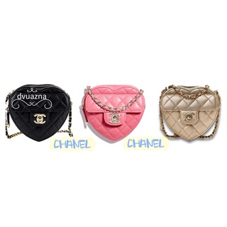 💯 CHANEL love bag chain messenger bag/womens . ของแท้