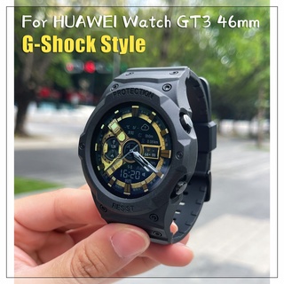 สายนาฬิกาข้อมือซิลิโคน TPU แบบเปลี่ยน สําหรับ HUAWEI Watch GT3 46 มม. HUAWEI GT2 46 มม.