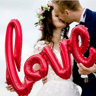 ลูกโป่งฟอยล์อลูมิเนียม รูปตัวอักษร Love หลากสี สําหรับตกแต่งปาร์ตี้ วันวาเลนไทน์ งานแต่งงาน